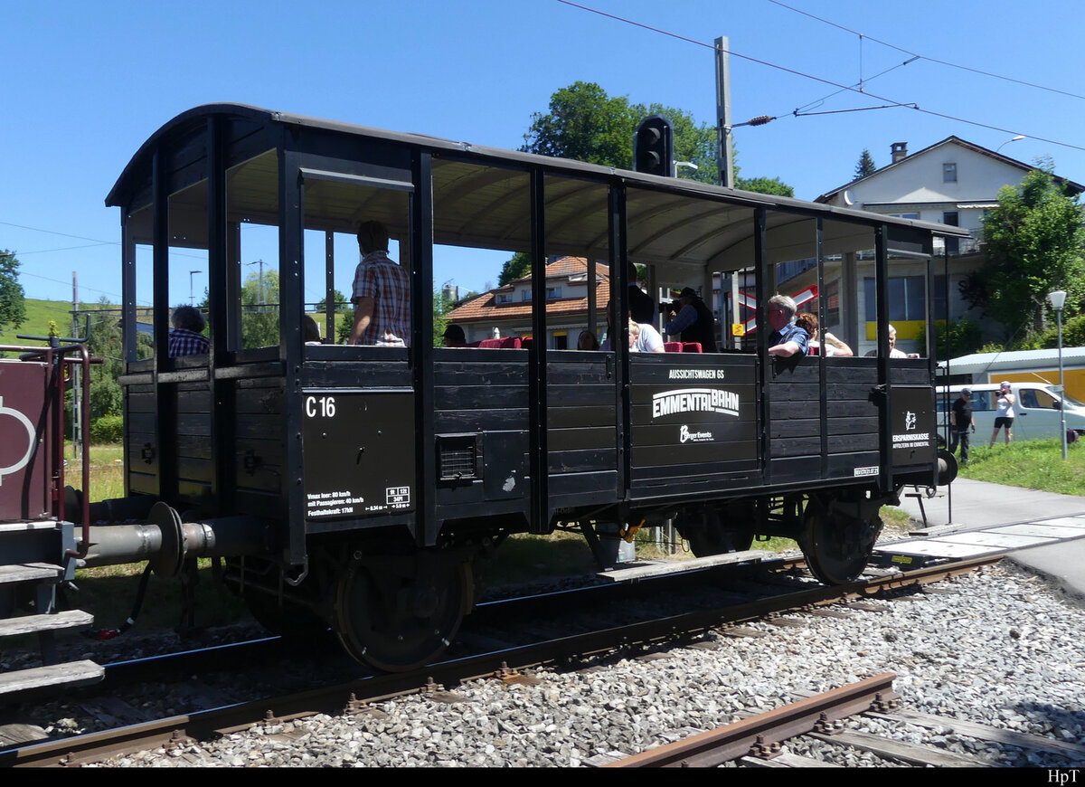 OeBB - C 16 unterwegs für die VHE im Bahnhofsareal von Sumiswald - Grünen am 11.06.2022