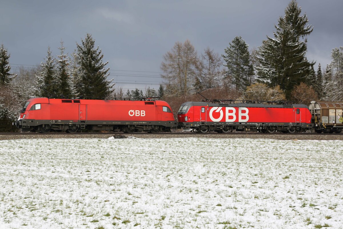 ÖBB Logo in Gross und Kein am 26.02.2023 zwischen Zorneding und Eglharting.