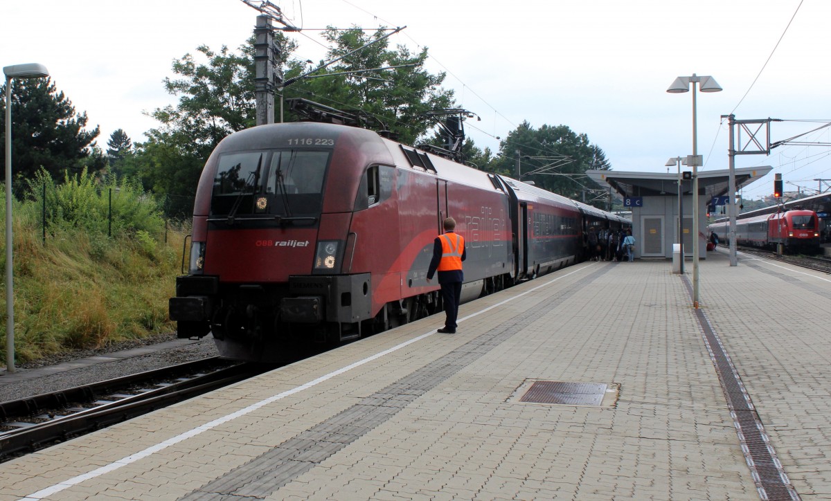ÖBB Railjet (1116 223) Bahnhof Wien-Meidling am 11. Juli 2014.