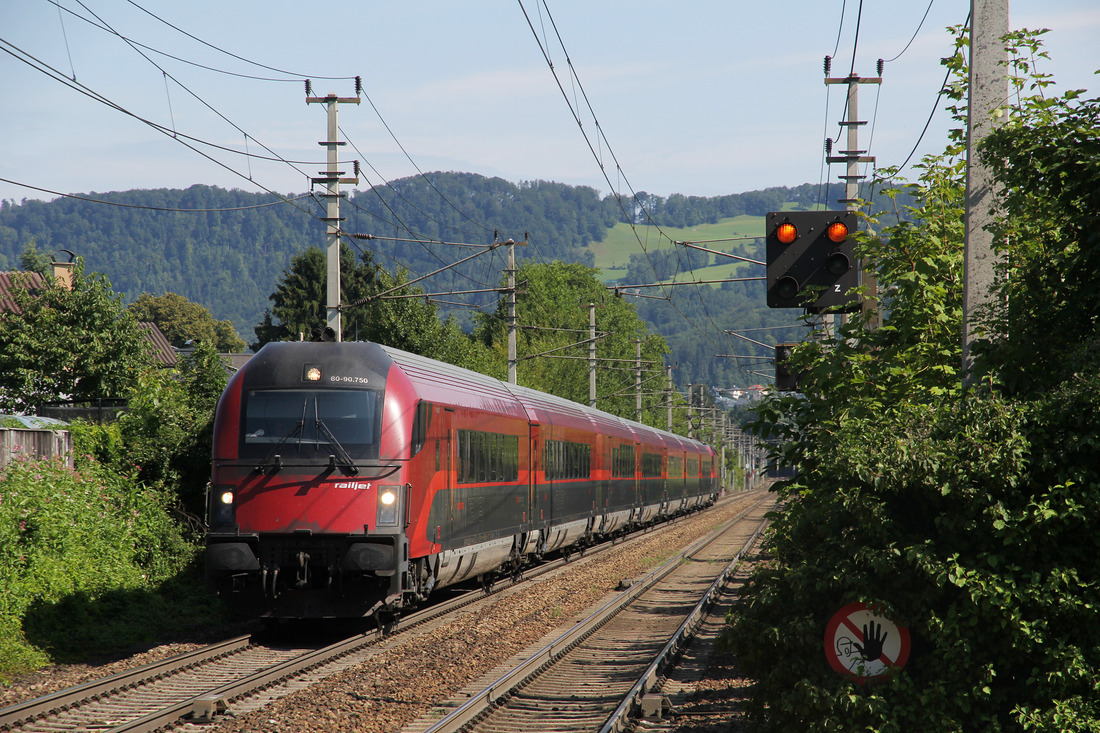 ÖBB Railjet-Steuerwagen 80-90.750 // Salzburg Süd // 28. Juli 2021