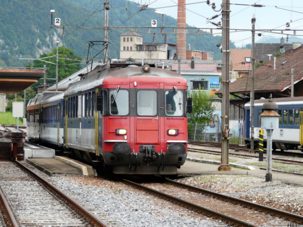 OeBB - Triebwagen RBe 4/4 205 in Balsthal am 10.08.2014