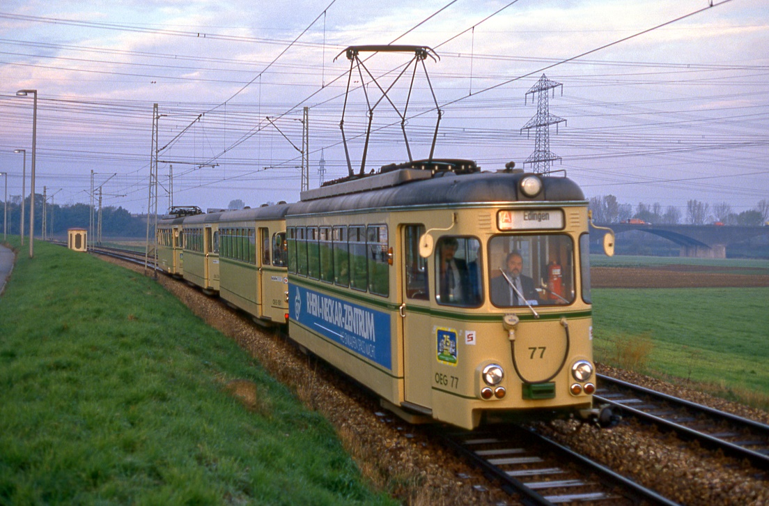 OEG 77, Mannheim Seckenheim, 02.11.1988.