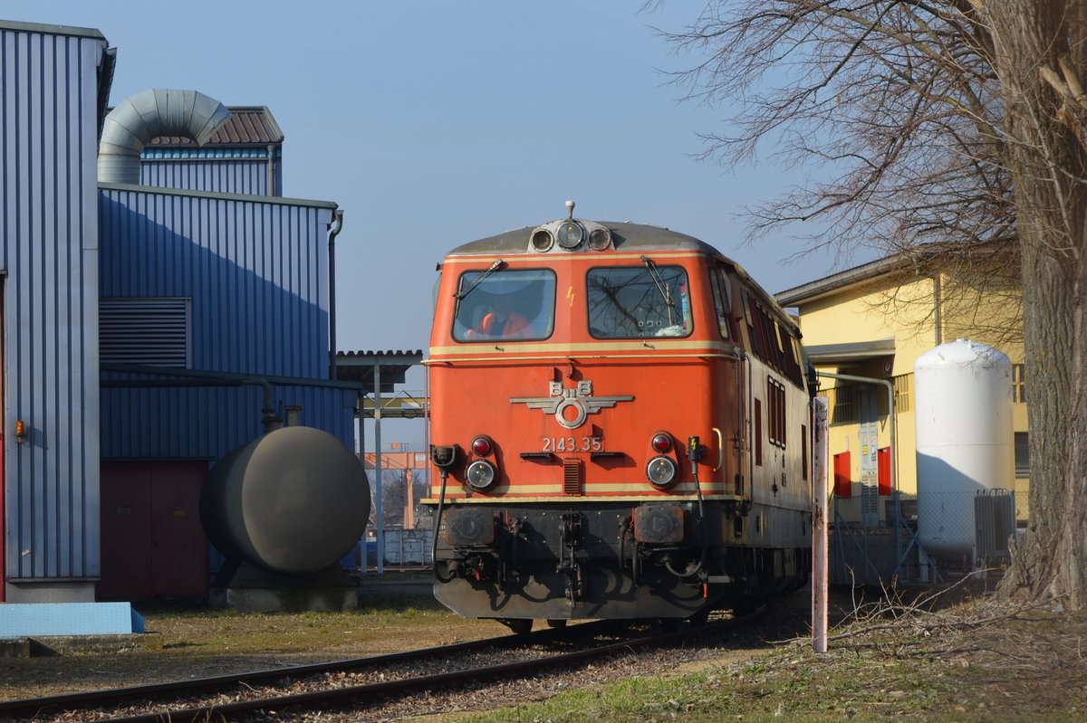 Österreich: ÖBB 2143.35 in Wien - Technisches Service ÖBB Jedlersdorf 18.02.2019 