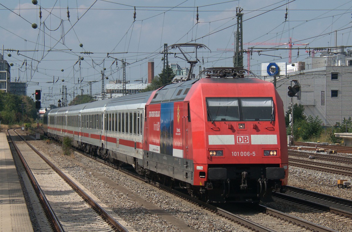 Olé, olé, der Königssee. Am 22.08.15 mit 101 006 am Münchner Heimeranplatz