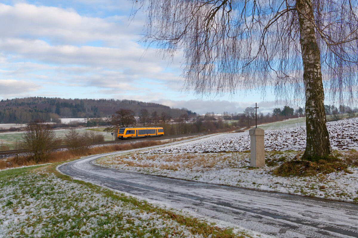 OPB 79726 (Regensburg Hbf - Marktredwitz) bei Pechbrunn, 30.12.2020