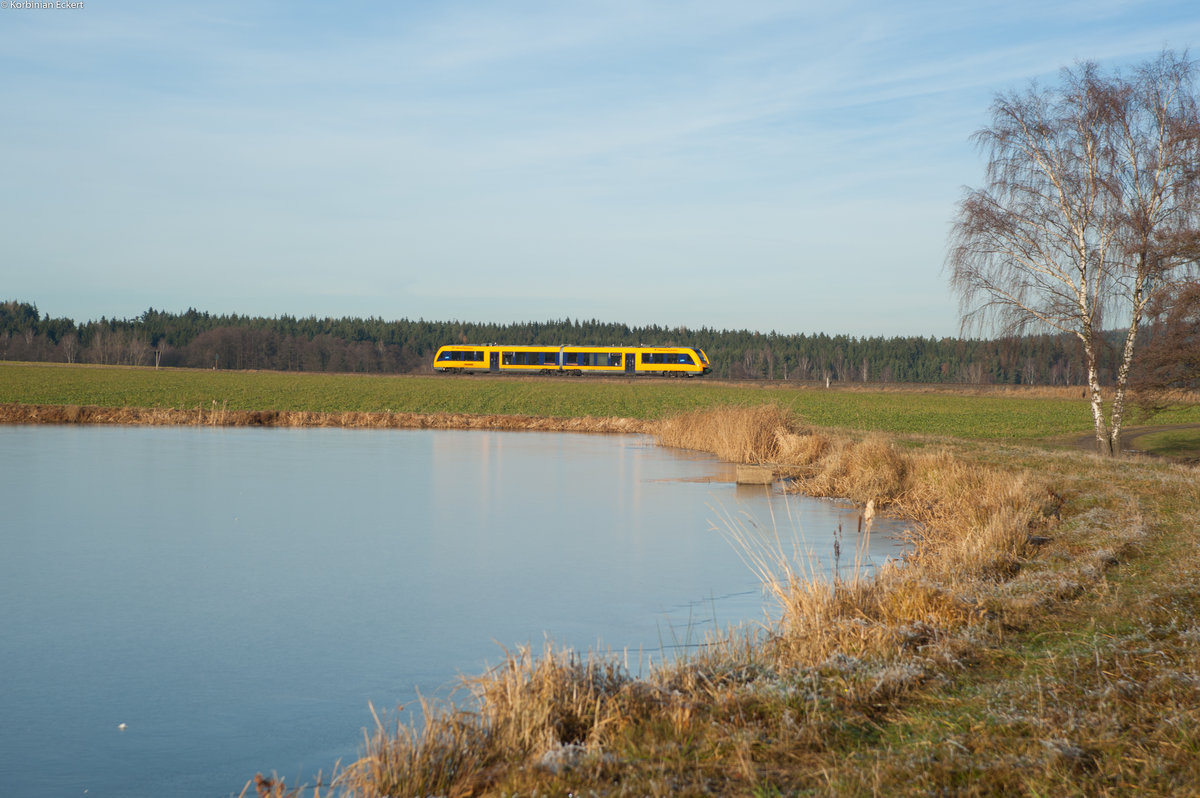 OPB 79728 von Regensburg nach Marktredwitz bei Oberteich, 03.12.2016