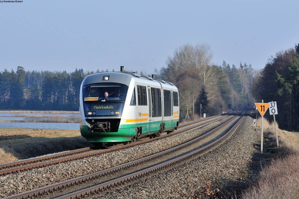 OPB 79732 von Regensburg nach Marktredwitz bei Oberteich, 16.03.2015