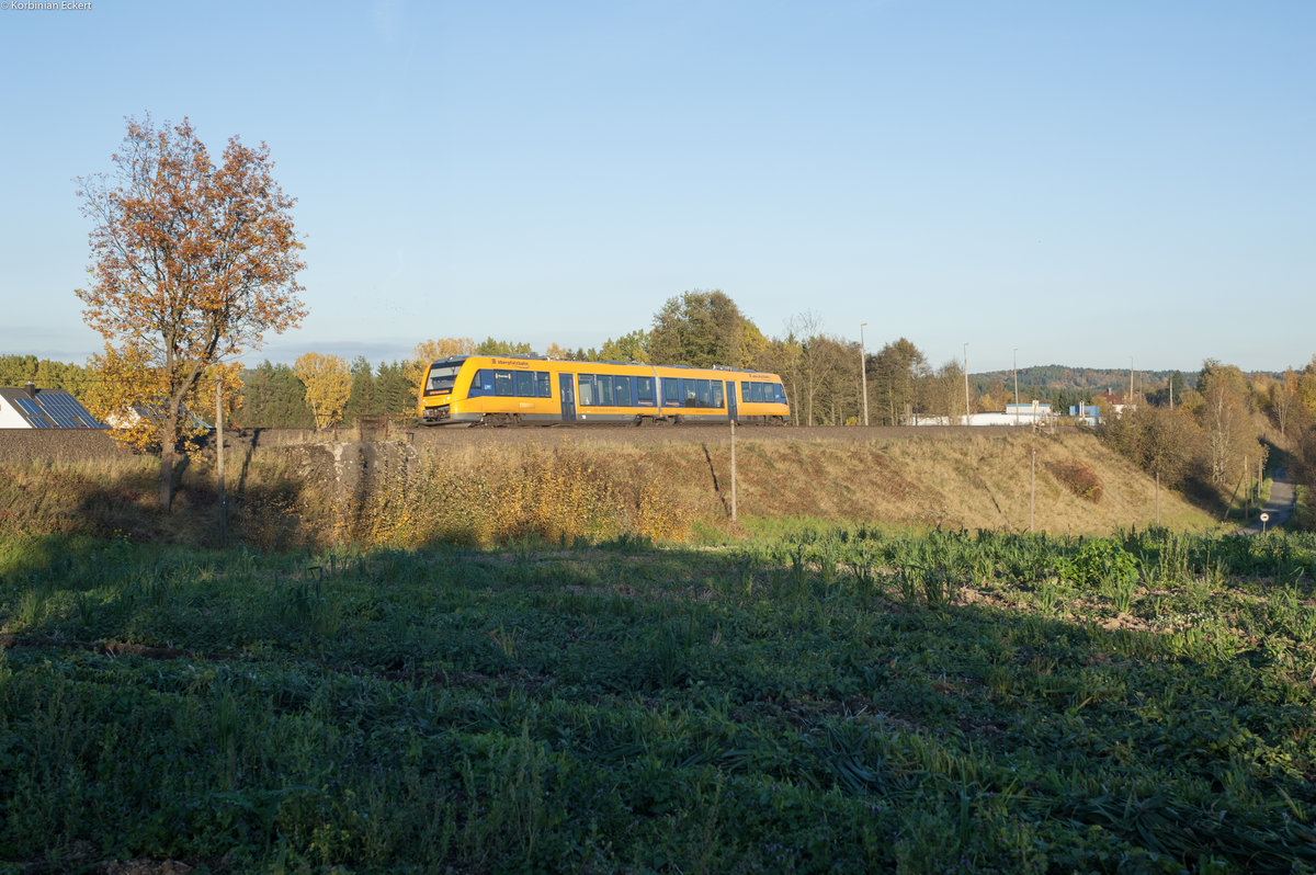 OPB 79738 von Regensburg nach Marktredwitz bei Pechbrunn, 14.10.2017