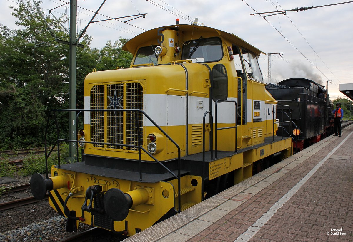 Opellok Diesellok in Essen Steele Ost, am 16.06.2015.