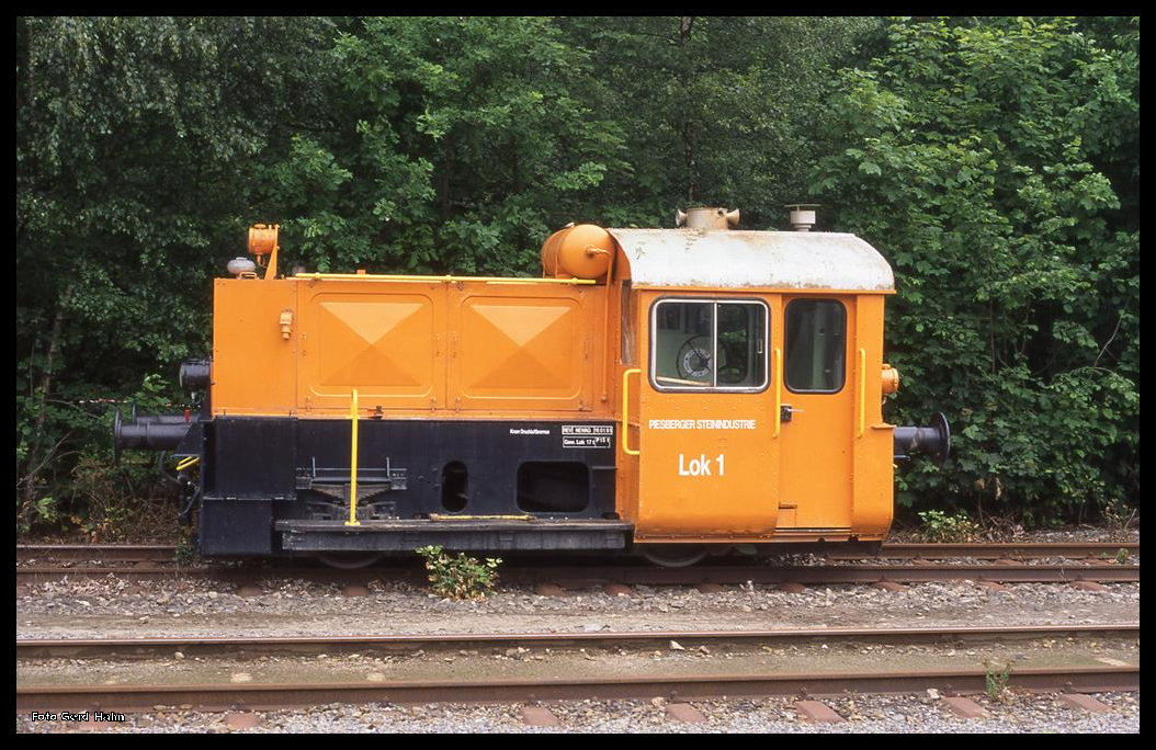 Osnabrück: Köf Lok 1 der Piesberger Steinindustrie am 9.6.1996