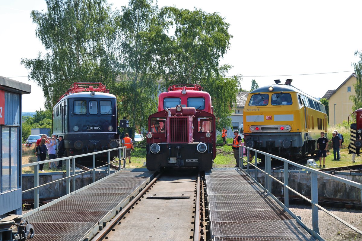 Parade an der Drehscheibe beim Sommerfest im DB Museum Koblenz Lützel am 22.06.19