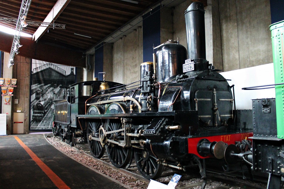  Parthenay  ETAT 2029 vom Dampflok Typ 120 mit dem Baujahr 1882 am 20.08.2014 im Cité du Train in Mulhosue.