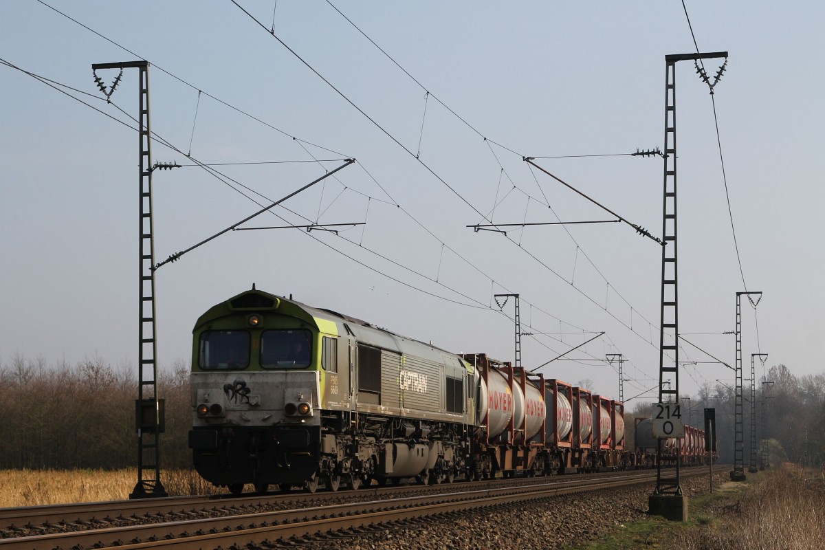 PB05 6609 (Captrain) mit Güterzug 43526 Diepholz-Antwerpen (B) bei Salzbergen am 14-3-2014.