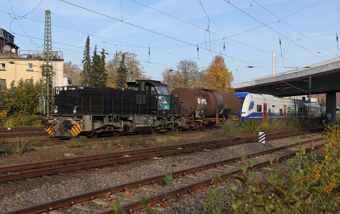 PCW 14 mit einem Siemens Desiro HC für die staatliche  Israel Railways Ltd.  (ISR). // Krefeld-Uerdingen // 22. November 2019