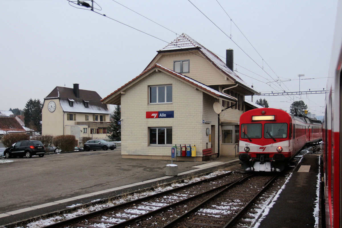 Pendelzug 221 unterwegs, Alle. 11.Januar 2019 