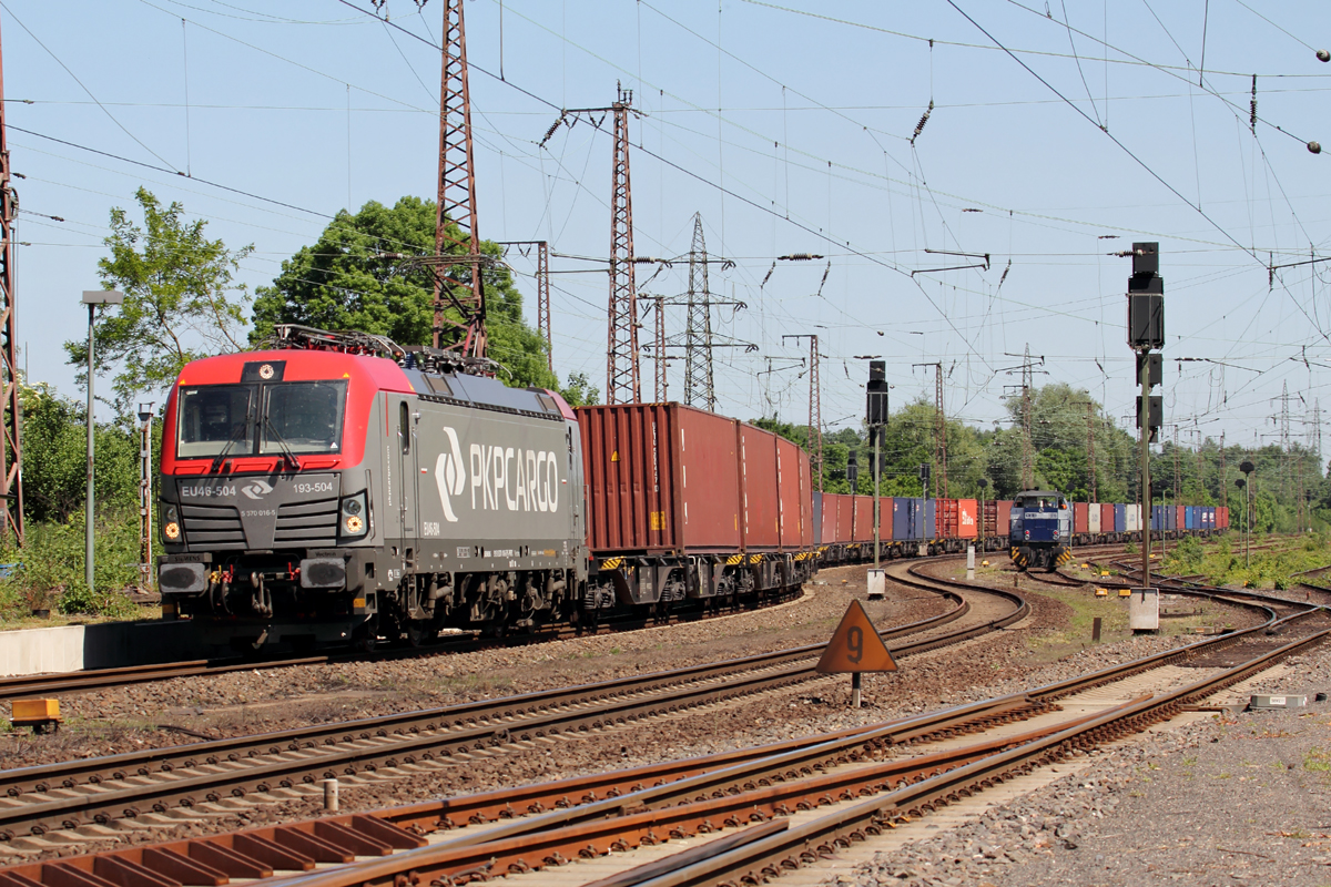 PKP 193-504 durchfährt Recklinghausen-Ost 26.5.2017