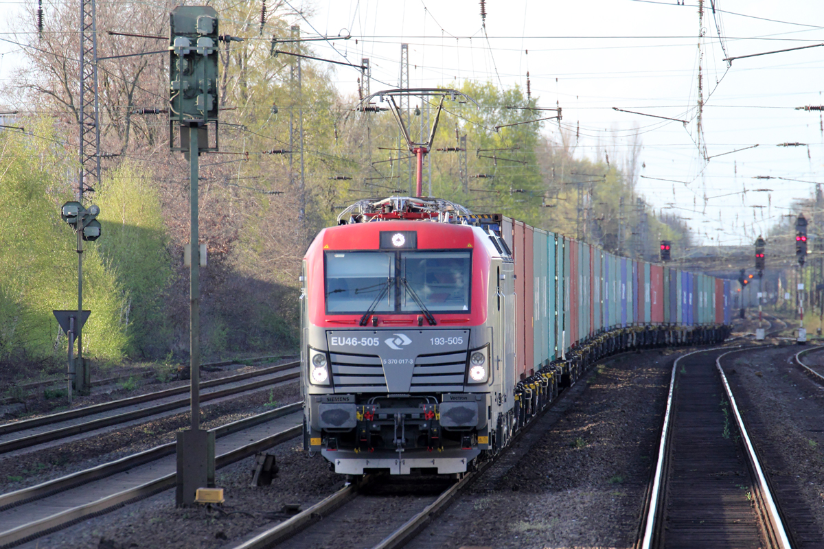 PKP 193-505 durchfährt Recklinghausen-Süd 15.4.2016
