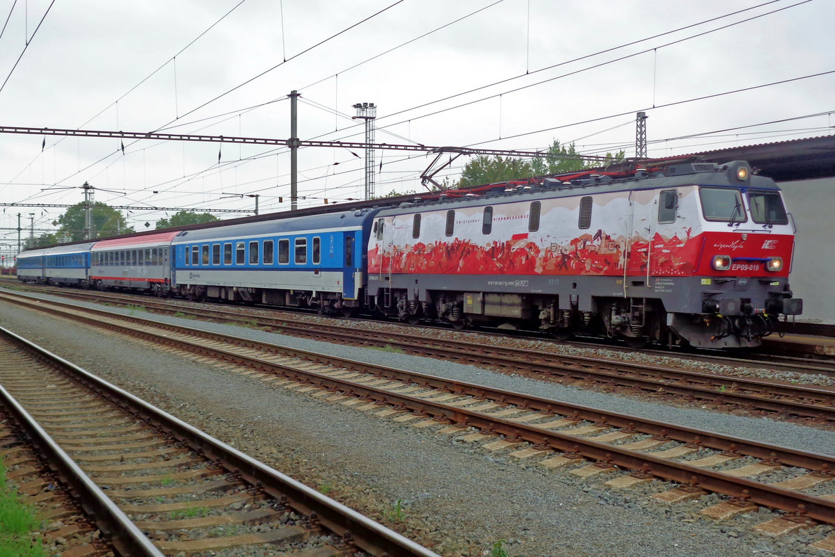 PKP EP09-019 steht am 14 September 2018 in Hranice na Morave.
