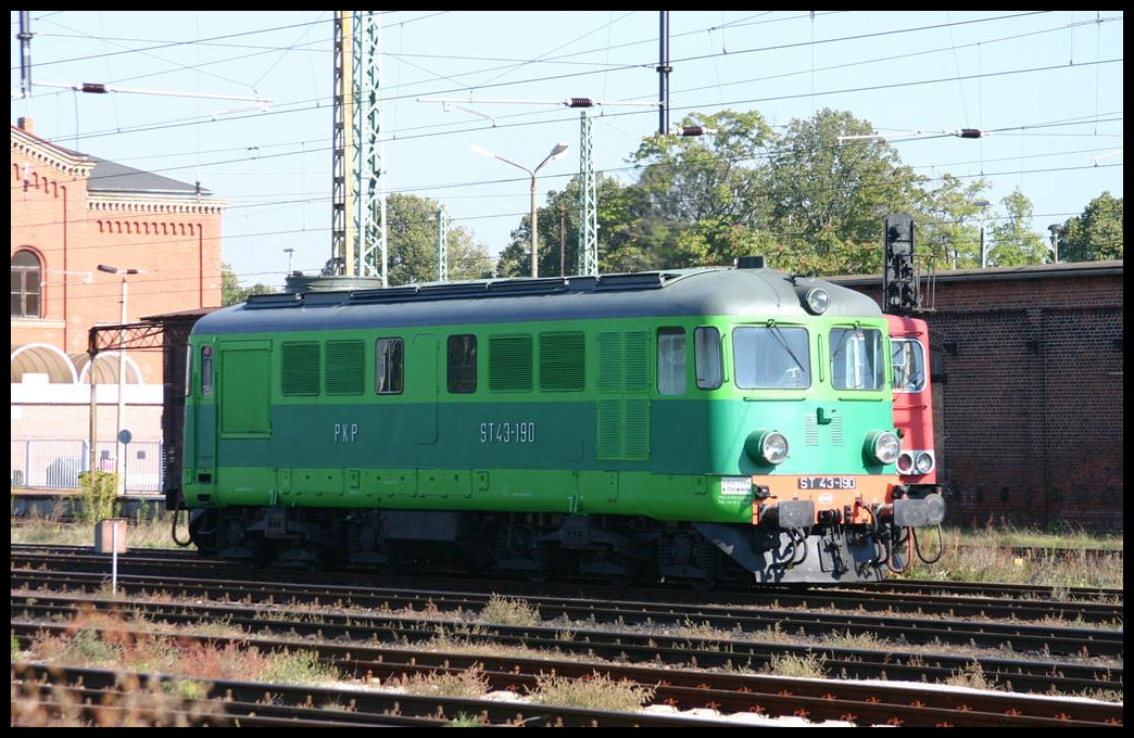 PKP ST 43.190 rangiert am 24.9.2005 im Grenzbahnhof Guben.