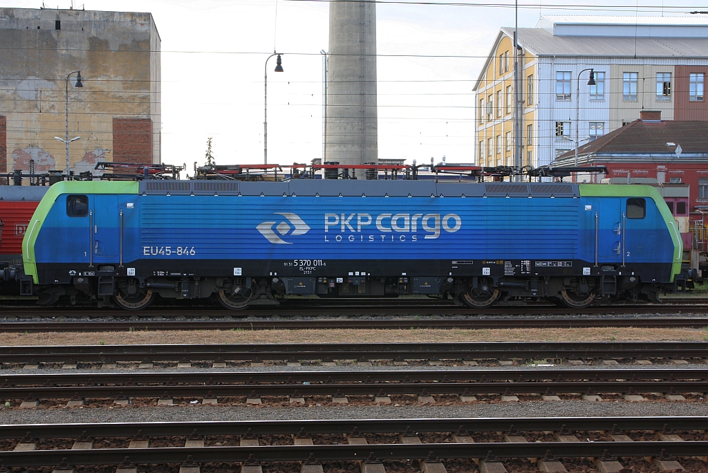 PL-PKPC 5 370 011-6 am 15.August 2018 im Bahnhof Breclav.