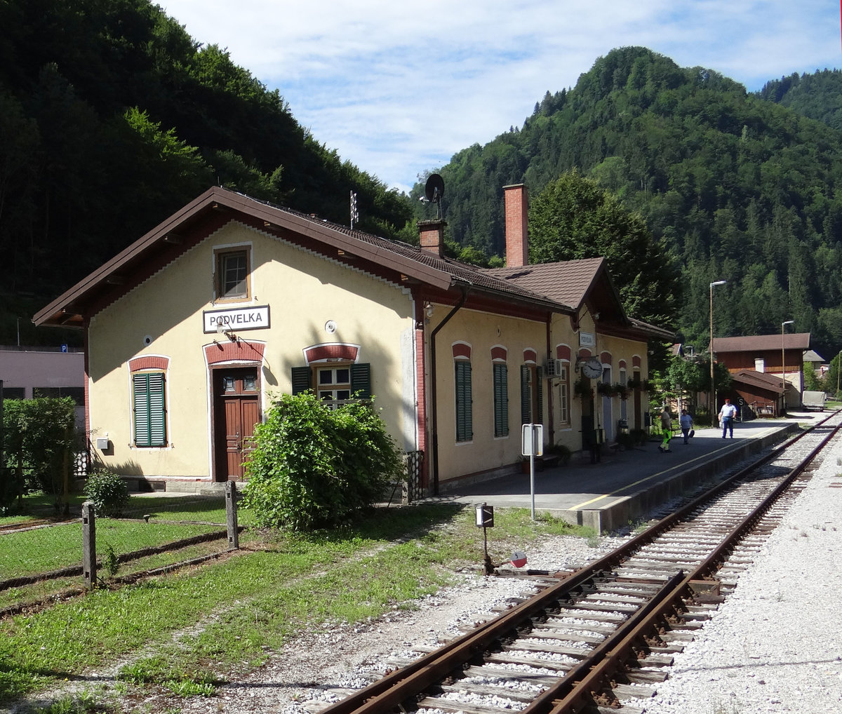 Podvelka (bis 1918 Reifning-Fresen), besetzter Bahnhof 35 km von Maribor entfernt - 2017-07-28