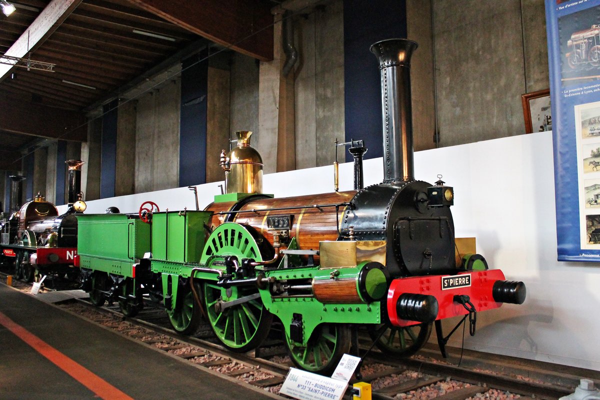 PR No. 33  St. Pierre  (Baujahr 1844) am 07.10.2018 im Eisenbahnmuseum Cite du Train (Mulhouse).