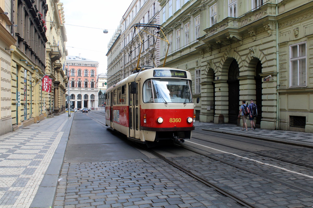 Praha / Prag SL 3 (Tatra T3 8360) Dlázdená ul. am 24. Juli 2016. 