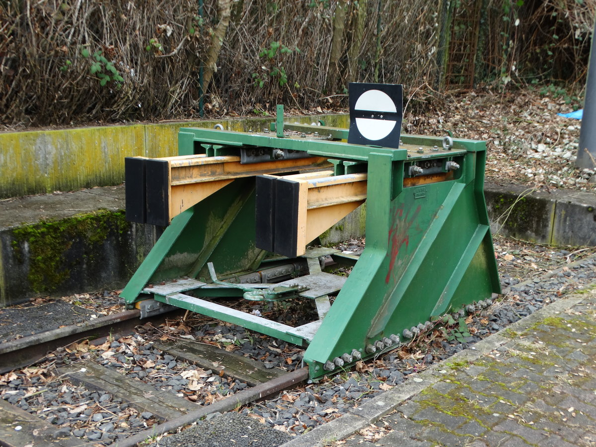 Prellbock in Frankfurt Eckenheim am 18.02.17