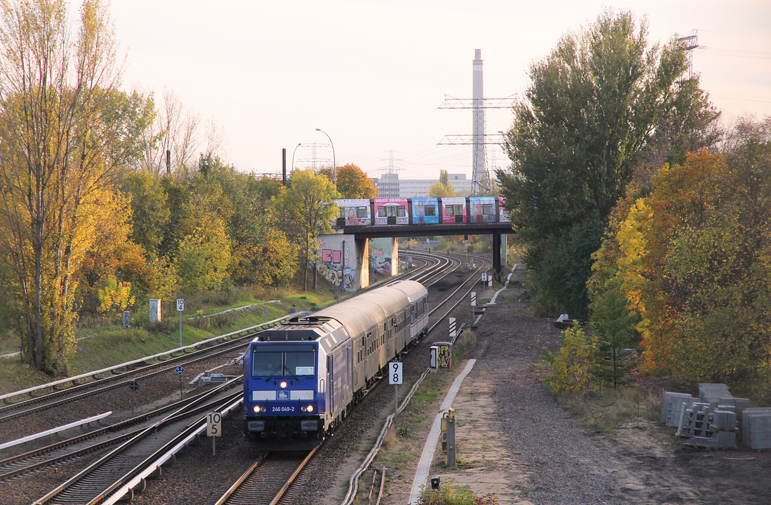 PRESS 246 049 mit S-Bahn-Ersatzverkehr am Haken // Berlin-Marzahn // 25. Oktober 2019
