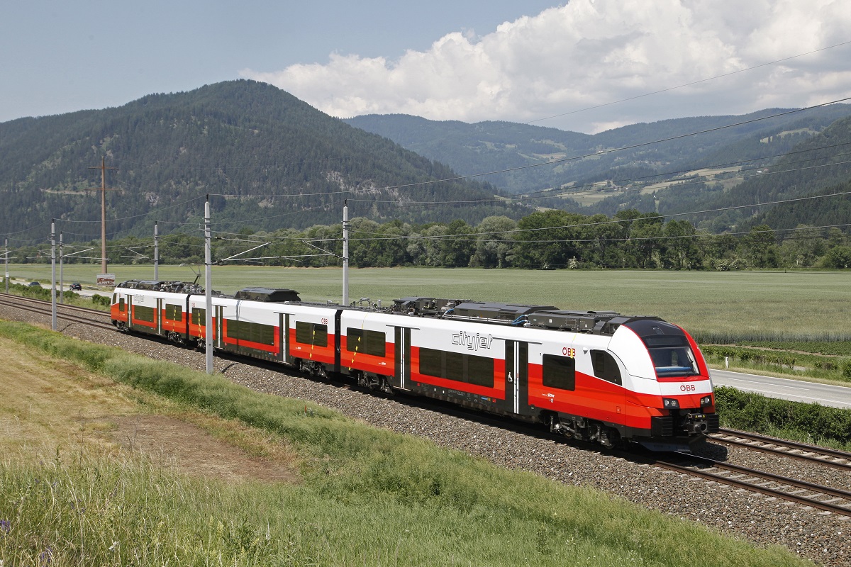 Probezug mit Cityjet 4746 502 bei Friesach am 8.06.2015.