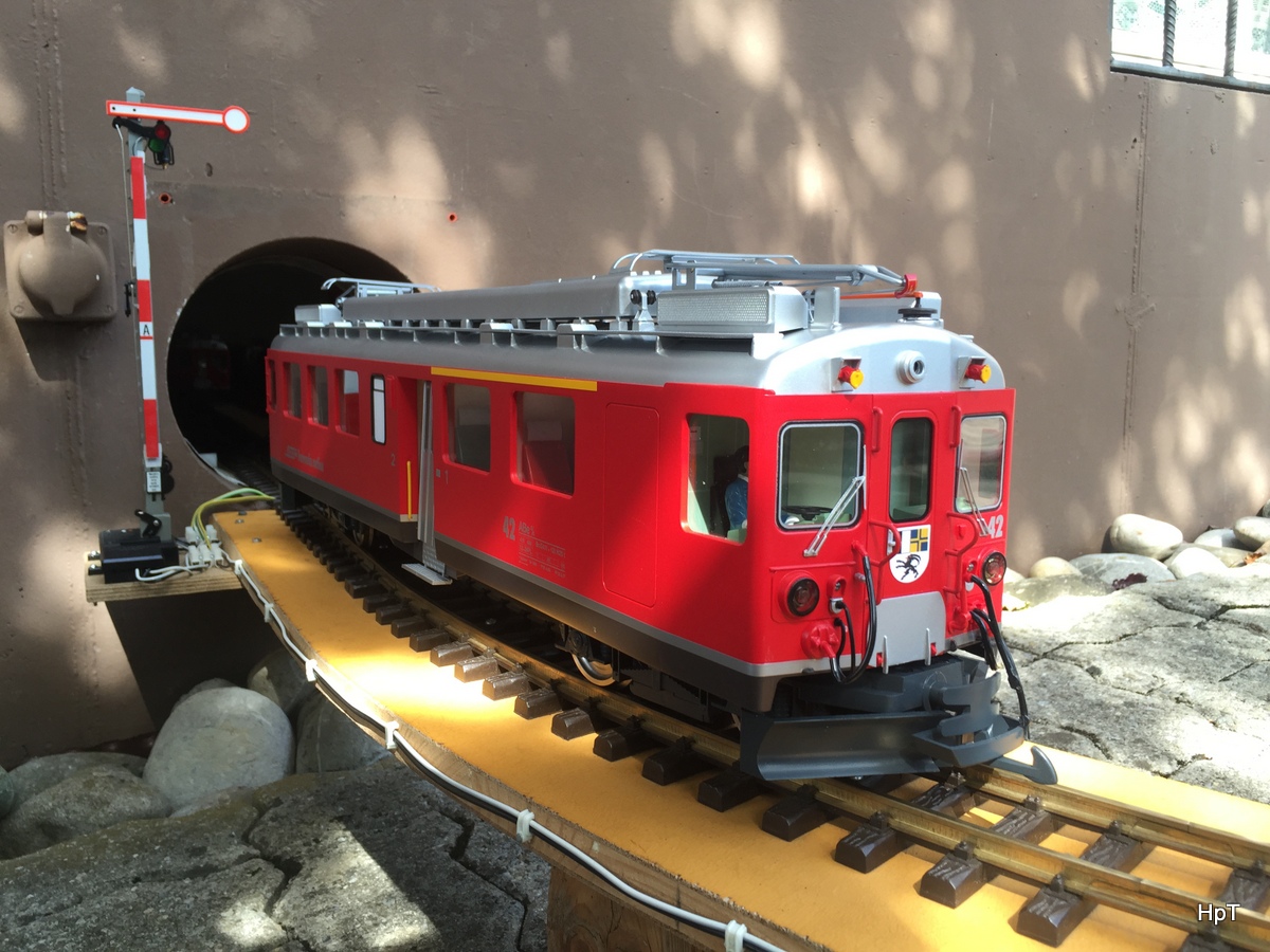 Pullamnn - Triebwagen Abe 4/4 42  unterwegs auf der Stockerenbahn am 03.09.2016