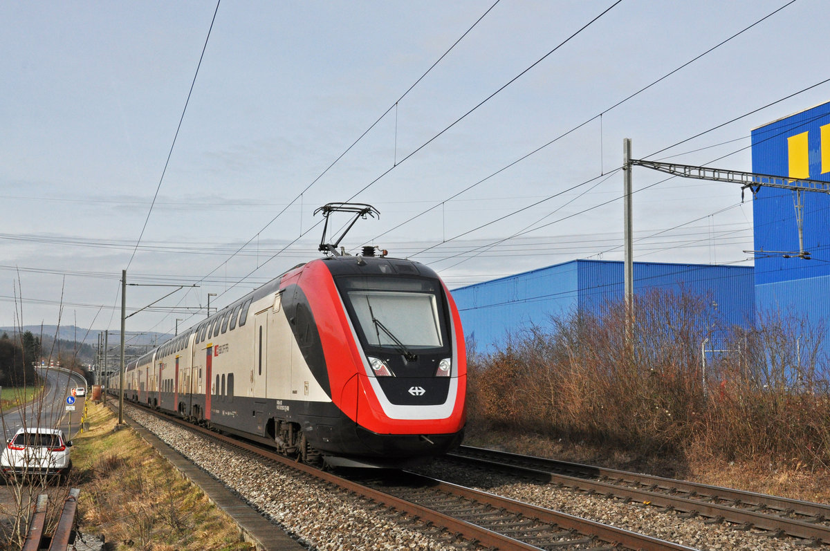 RABDe 502 003-2 Twindexx fährt Richtung Bahnhof Lausen. Die Aufnahme stammt vom 27.01.2020.
