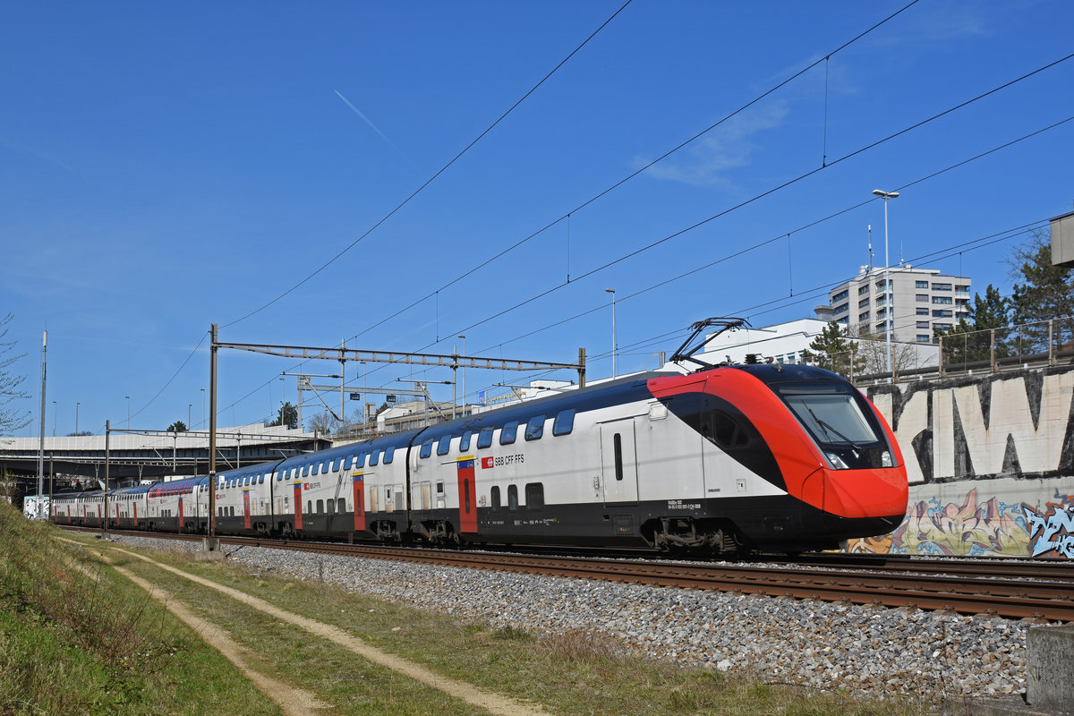 RABDe 502 003-2 Twindexx fährt Richtung Bahnhof SBB. Die Aufnahme stammt vom 15.03.2020.