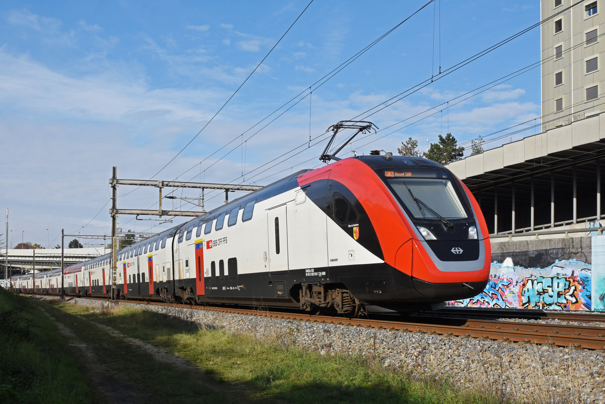 RABDe 502 010-7 fährt Richtung Bahnhof SBB. Die Aufnahme stammt vom 11.11.2019.