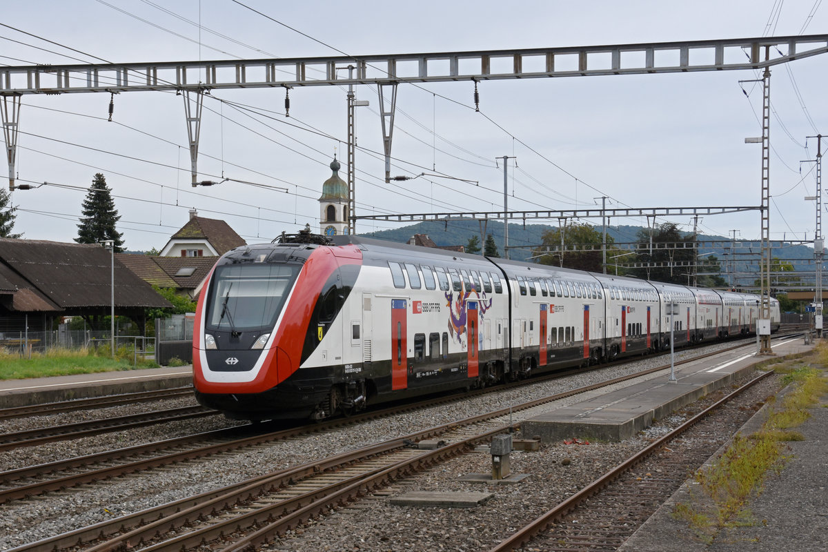 RABDe 502 011-5 Twindexx durchfährt den Bahnhof Rupperswil. Die Aufnahme stammt vom 25.08.2020.