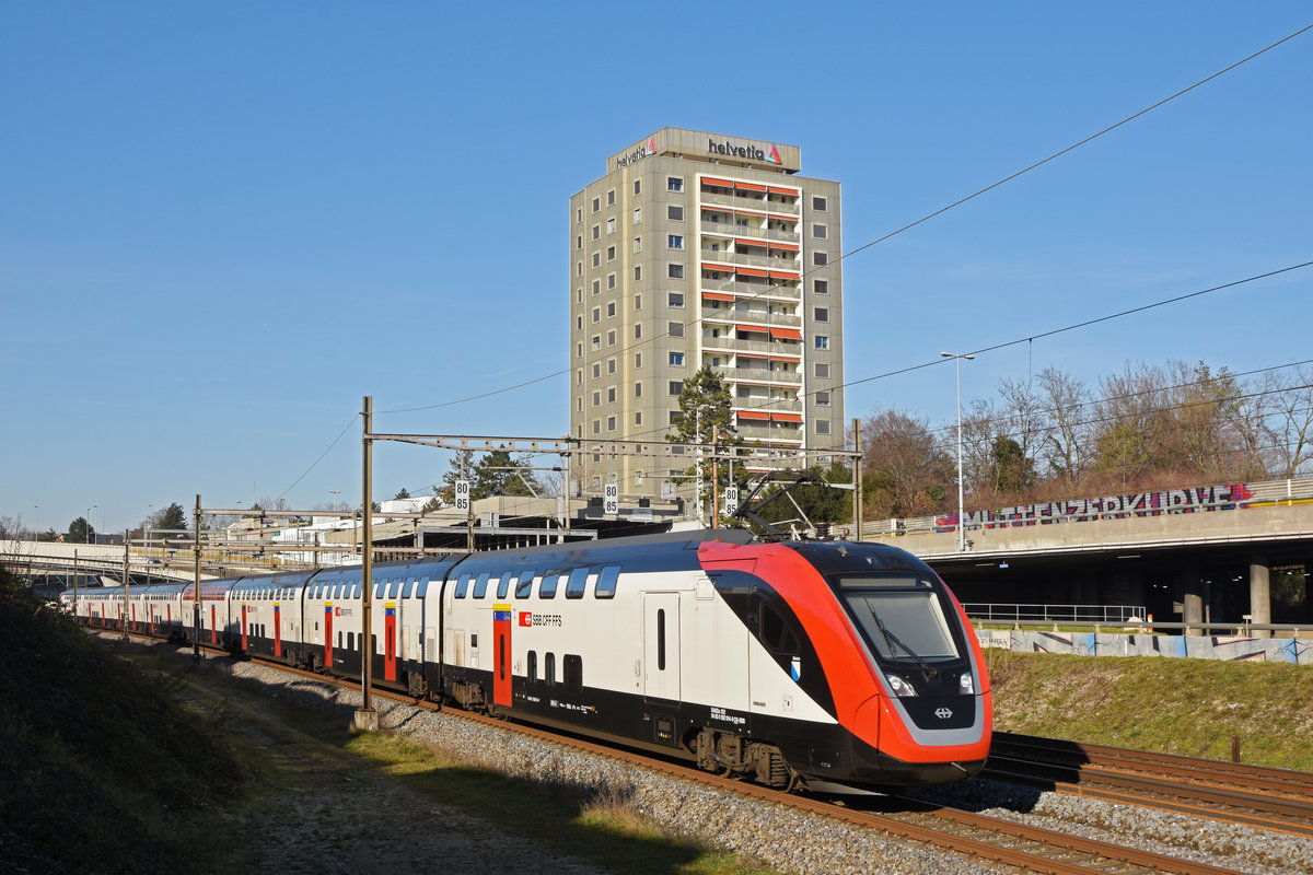 RABDe 502 014-9 Twindexx fährt Richtung Bahnhof SBB. Die Aufnahme stammt vom 30.12.2019.