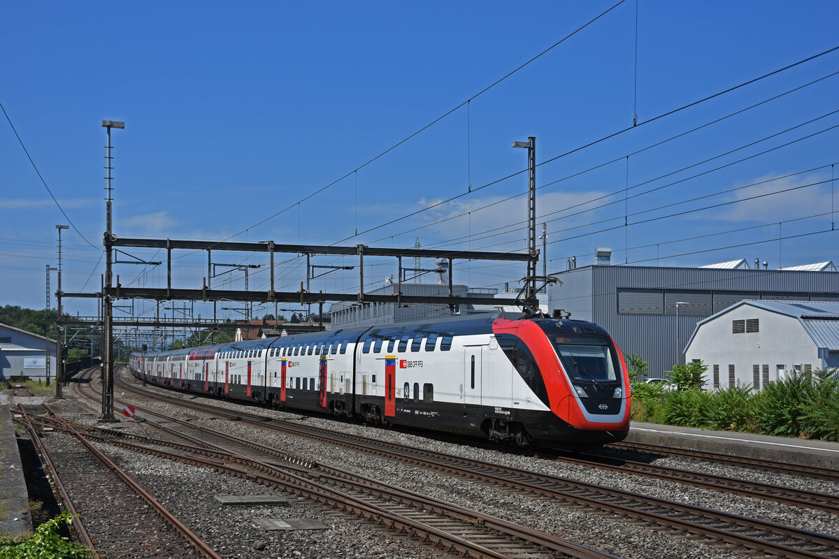RABDe 502 016-4 Twindexx durchfährt den Bahnhof Rupperswil. Die Aufnahme stammt vom 25.07.2022.