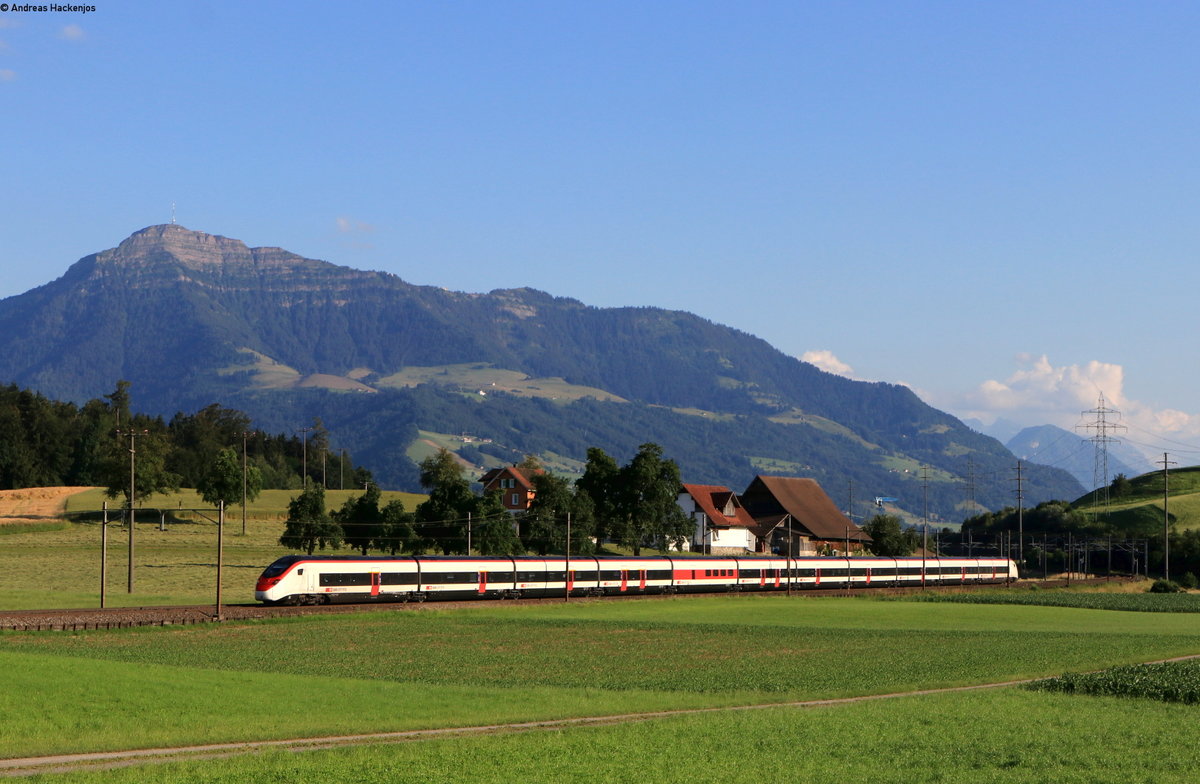 RABe 501 001-8 als IC 688 (Lugano-Basel SBB) bei Buonas 23.6.20