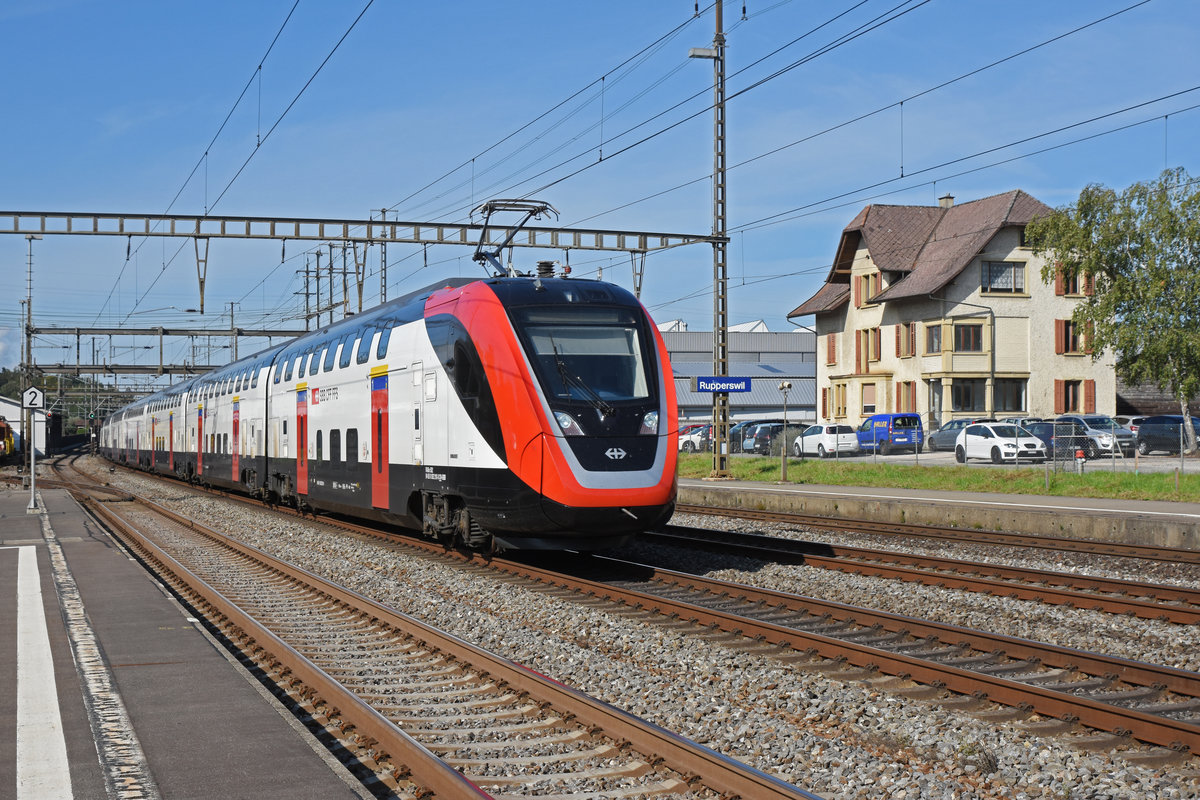 RABe 502 010-3 Twindexx durchfährt den Bahnhof Rupperswil. Die Aufnahme stammt vom 10.09.2019.
