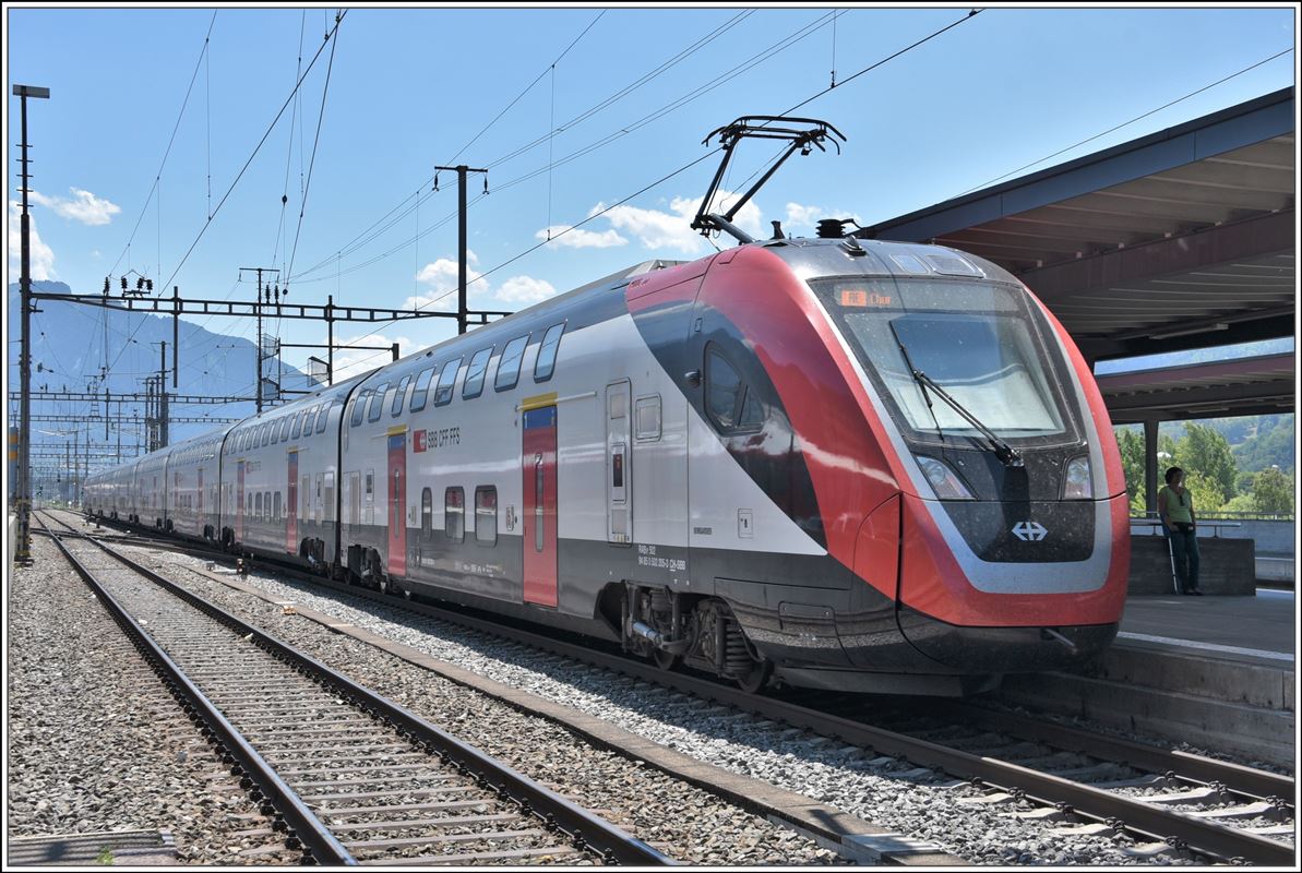 RABe 502 205-3 als RE5071 nach Chur in Landquart. (14.07.2018)