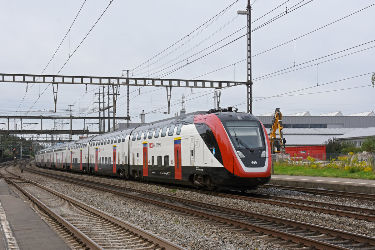 RABe 502 205-3 Twindexx durchfährt den Bahnhof Rupperswil. Die Aufnahme stammt vom 25.08.2020.