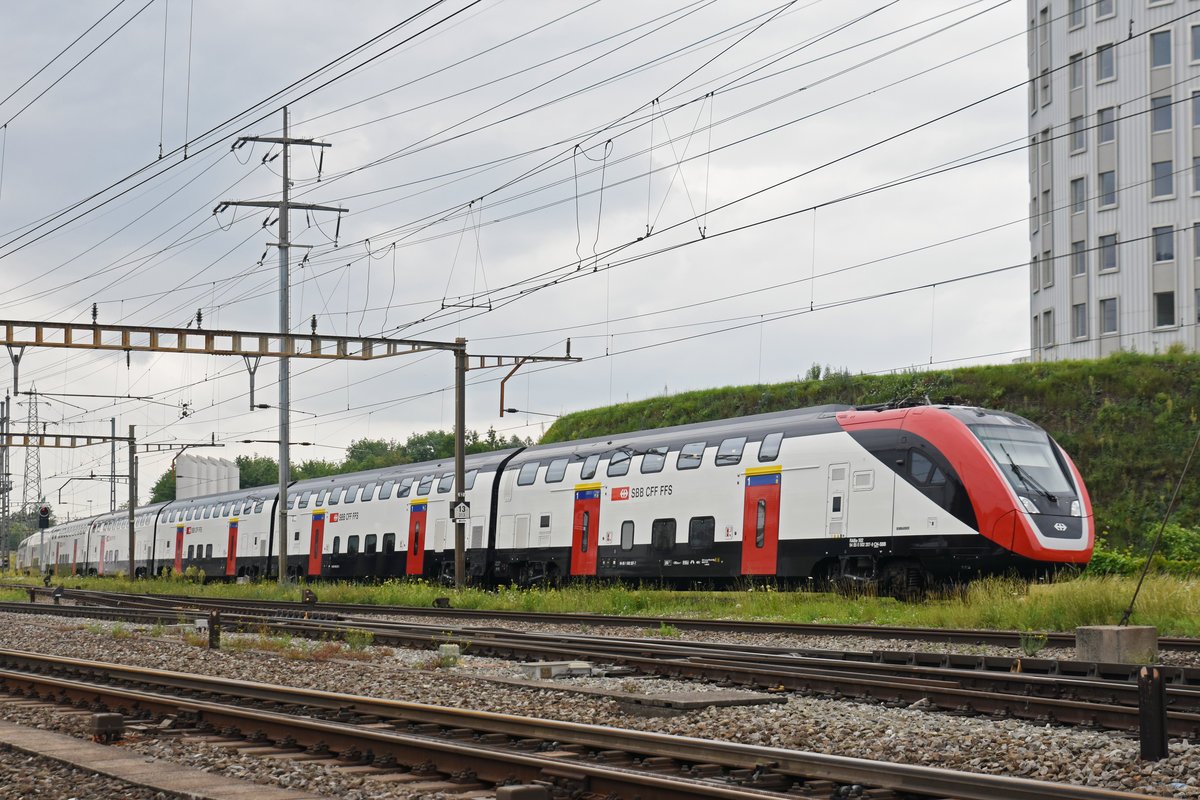 RABe 502 207-9 durchfährt auf einer Testfahrt den Bahnhof Pratteln. Die Aufnahme stammt vom 13.06.2018.