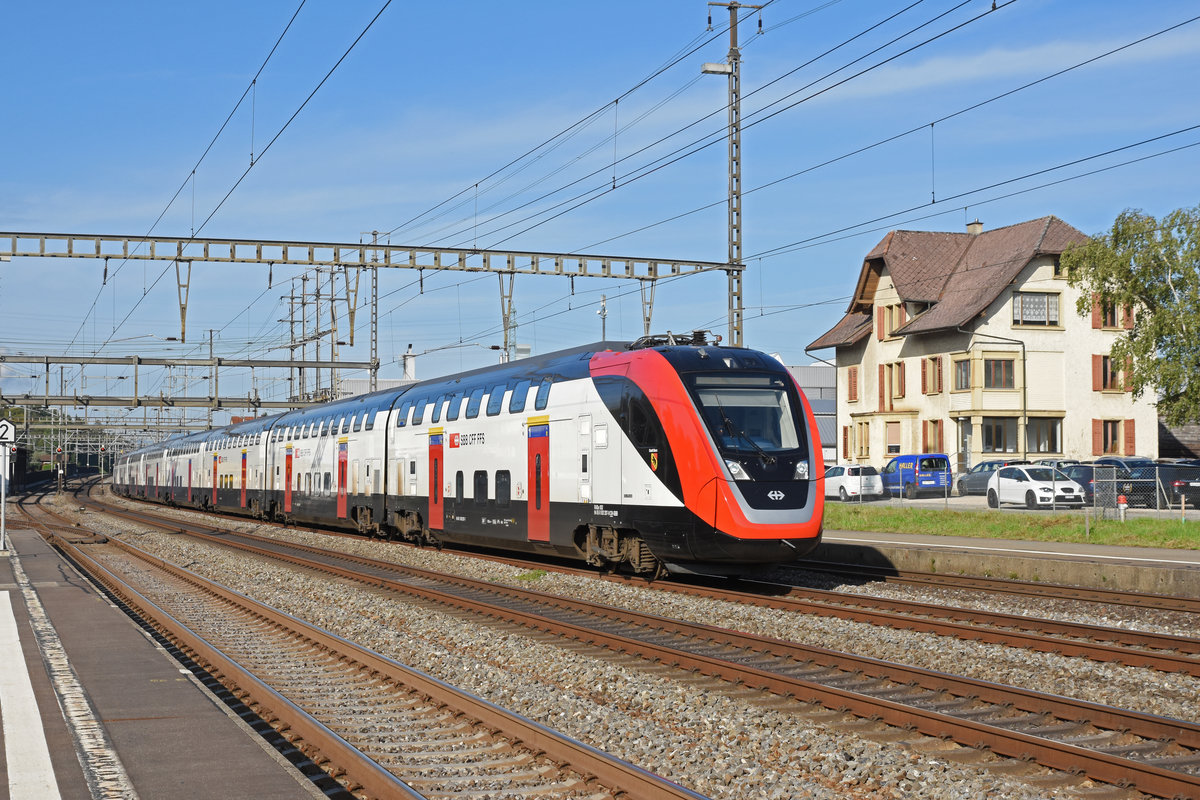 RABe 502 207-9 durchfährt den Bahnhof Rupperswil. Die Aufnahme stammt vom 10.09.2019.