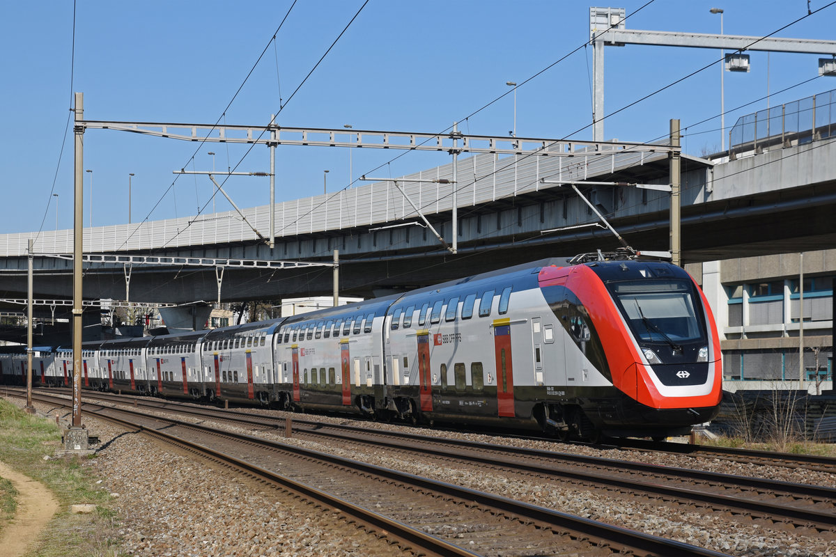 RABe 502 209-5 fährt Richtung Bahnhof Muttenz. Die Aufnahme stammt vom 23.03.2019.