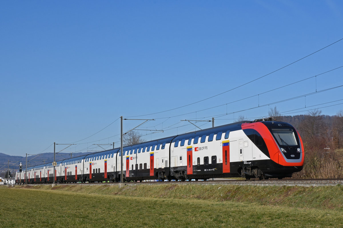 RABe 502 211-1 fährt Richtung Bahnhof Itingen. Die Aufnahme stammt vom 27.02.2019.