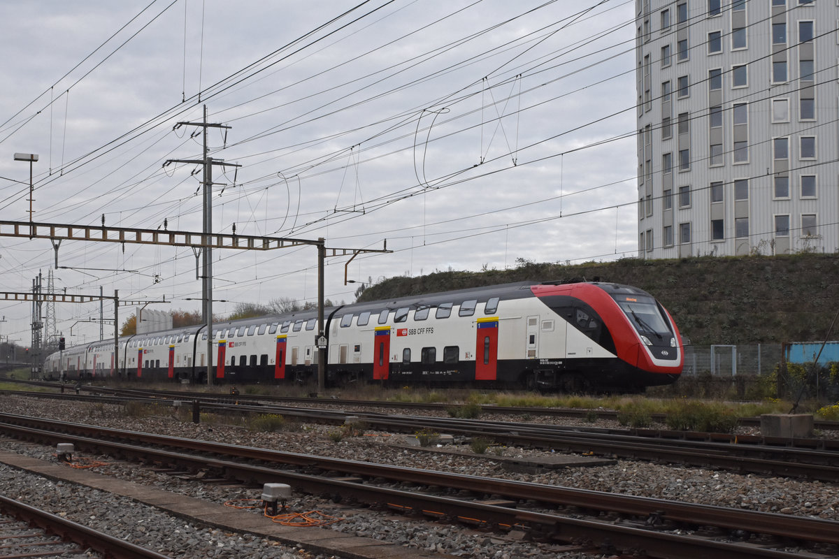 RABe 502 212-9 Twindexx durchfährt den Bahnhof Pratteln. Die Aufnahme stammt vom 13.11.2020.