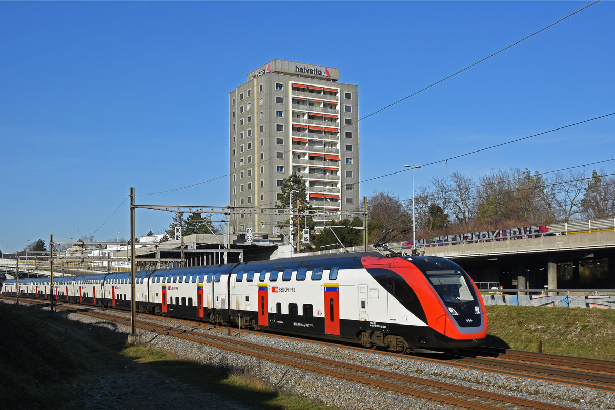 RABe 502 213-7 Twindexx fährt Richtung Bahnhof Muttenz. Die Aufnahme stammt vom 30.12.2019.