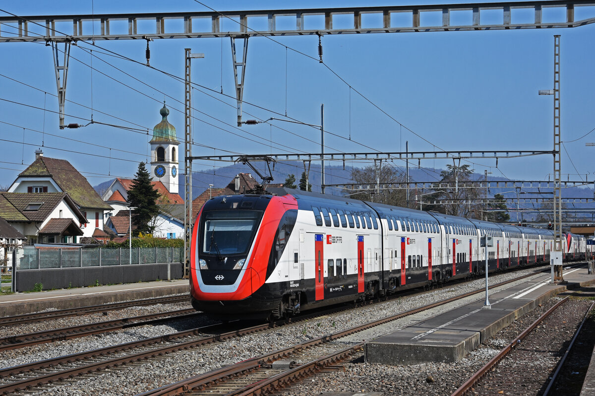 RABe 502 219-4 Twindexx durchfährt den Bahnhof Rupperswil. Die Aufnahme stammt vom 28.03.2022.