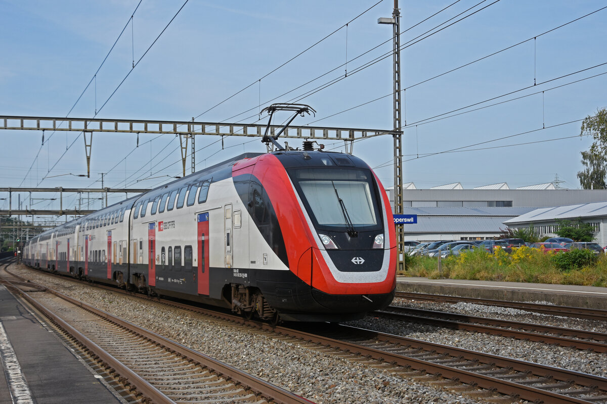 RABe 502 220-2 Twindexx durchfährt den Bahnhof Rupperswil. Die Aufnahme stammt vom 07.09.2021.