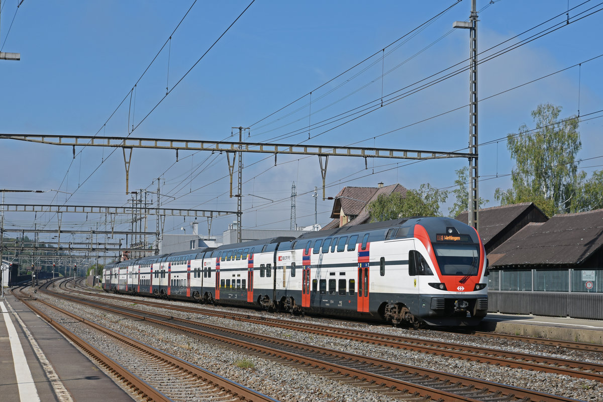 RABe 511 017 durchfährt den Bahnhof Rupperswil. Die Aufnahme stammt vom 03.09.2019.